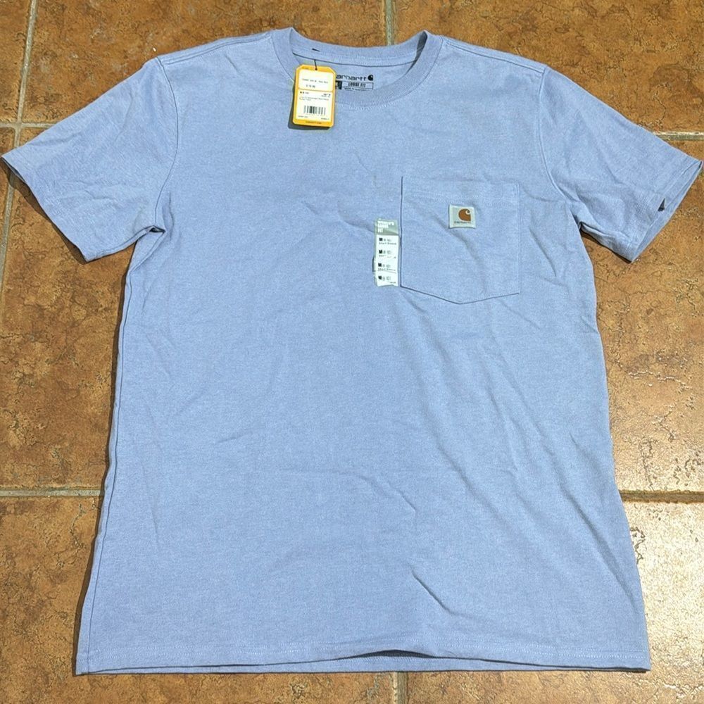 NWT Carhartt Loose Fit Heavyweight Blue Short Sleeve‎ Tee Casual Cotton size M